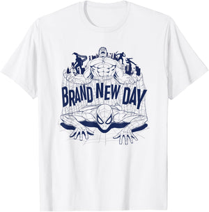 Marvel Studios Spider-Man: BND Movie 2026 Hulk & Villains T-Shirt - T-Shirt | White