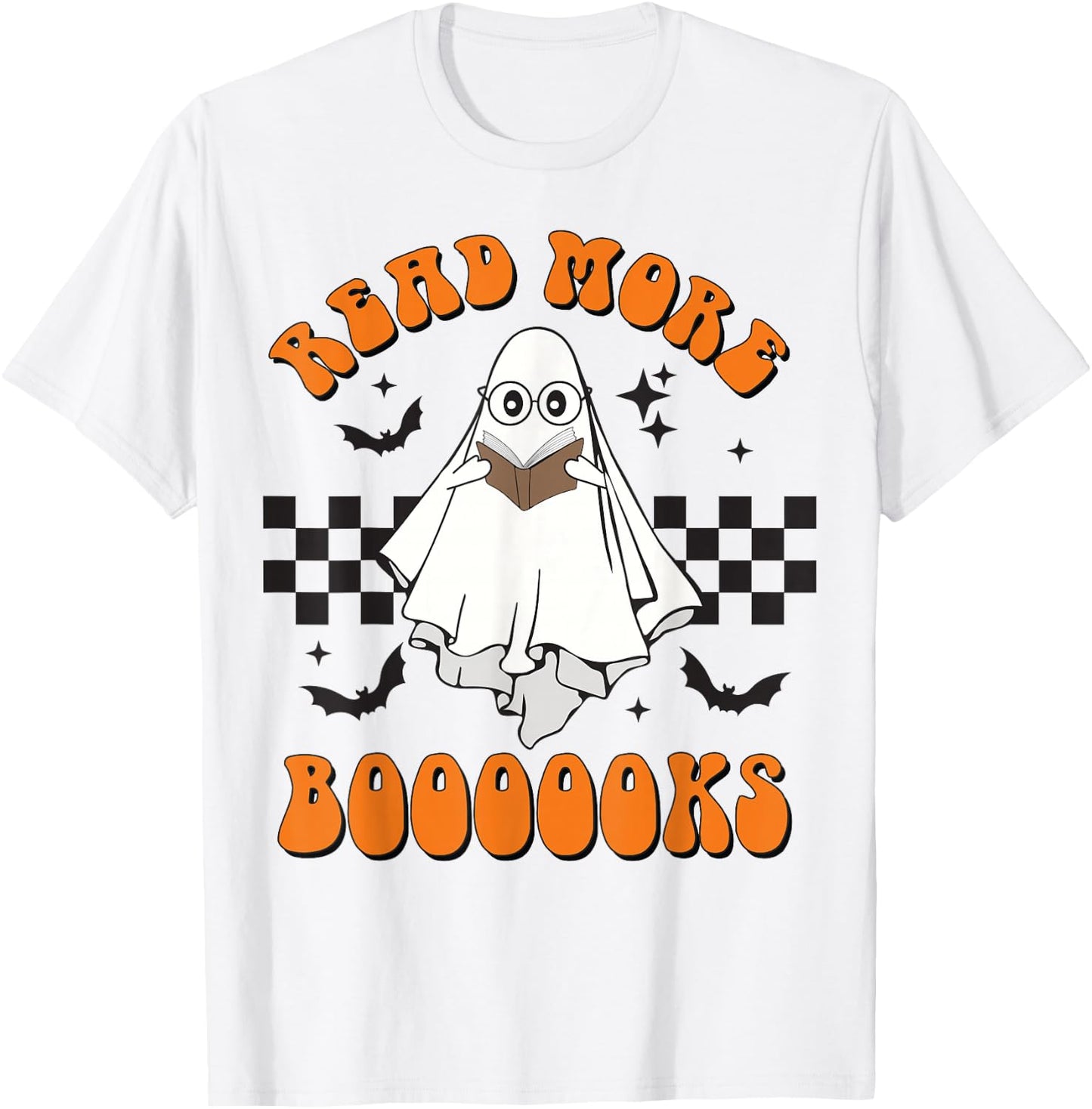 Halloween Read More Books Cute Boo Read more boooooks T-Shirt - T-Shirt | White