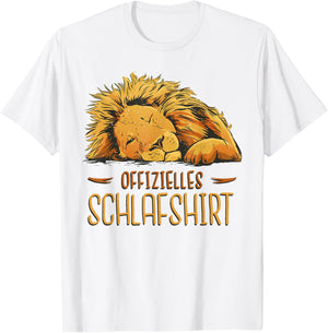 Schlafshirt Schlafanzug Tier Pyjama Nachthemd Offizielles Löwe Schlafshirt Damen Kurzarm -Kinder, Herren, Damen Weiß S T-Shirt - T-Shirt | White