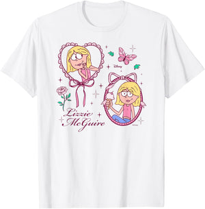 Disney Lizzie McGuire Girl Ribbons and Roses T-Shirt - T-Shirt | White