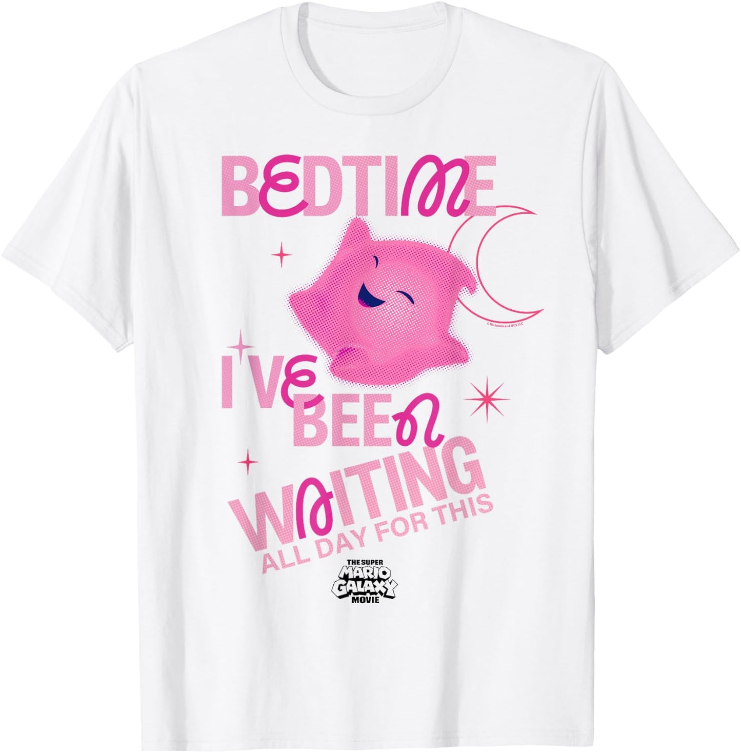 The Super Mario Galaxy Movie Pink Luma Bedtime T-Shirt - T-Shirt | White