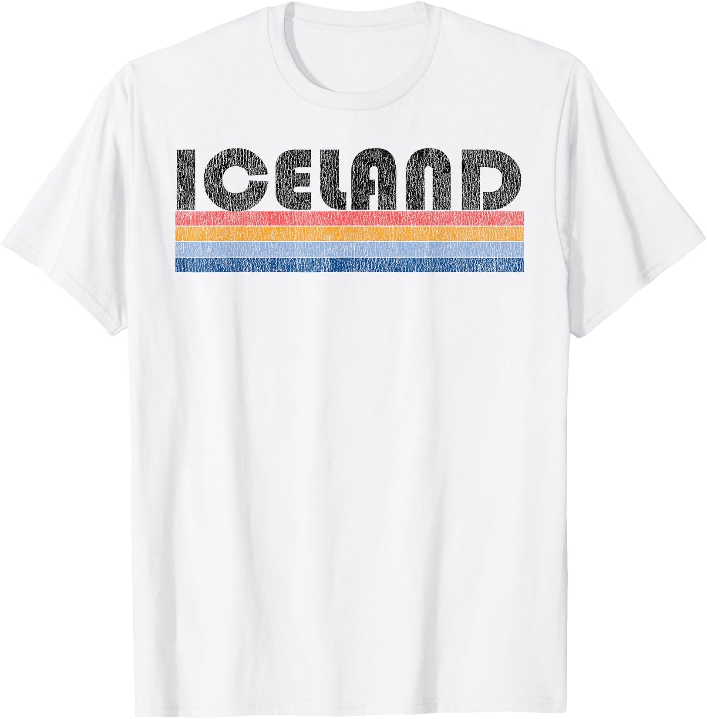 Vintage 1980s Style Iceland T-Shirt - T-Shirt | White