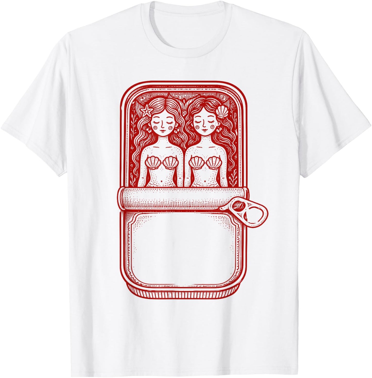 Sapphic Mermaid Lesbian Love Sapphic Subtle Fruity T-Shirt - T-Shirt | White