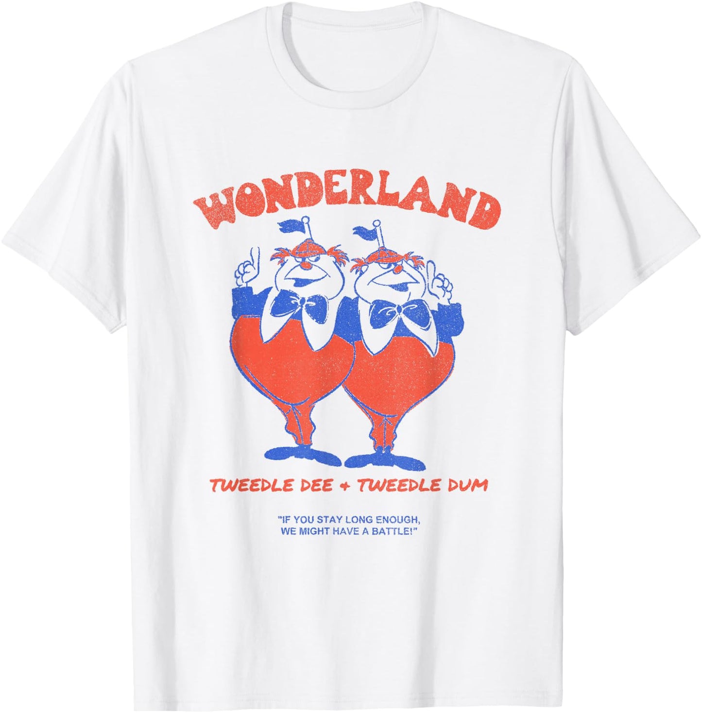 Disney Alice in Wonderland Tweedle Dee & Tweedle Dum T-Shirt - T-Shirt | White