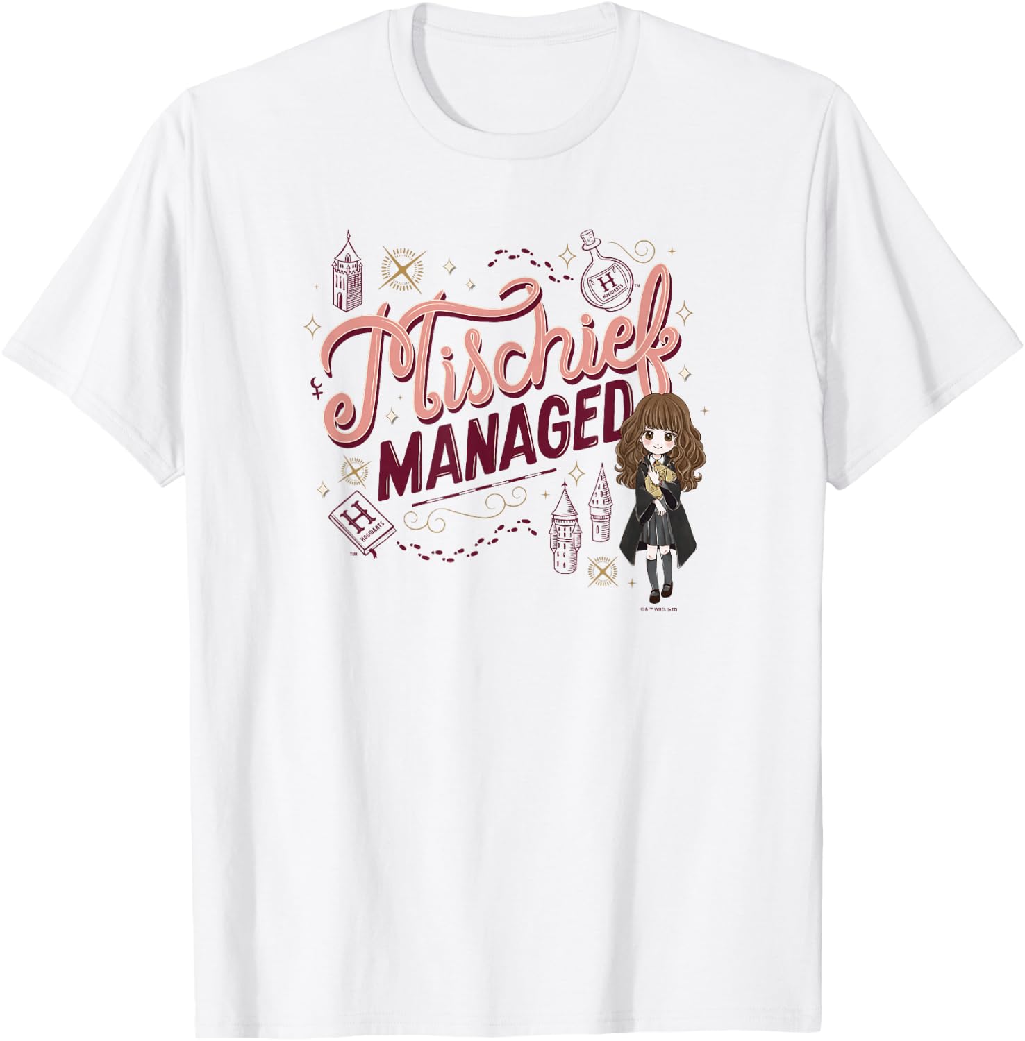 Harry Potter: Deathly Hallows 2 Hermione Mischief Managed T-Shirt - T-Shirt | White