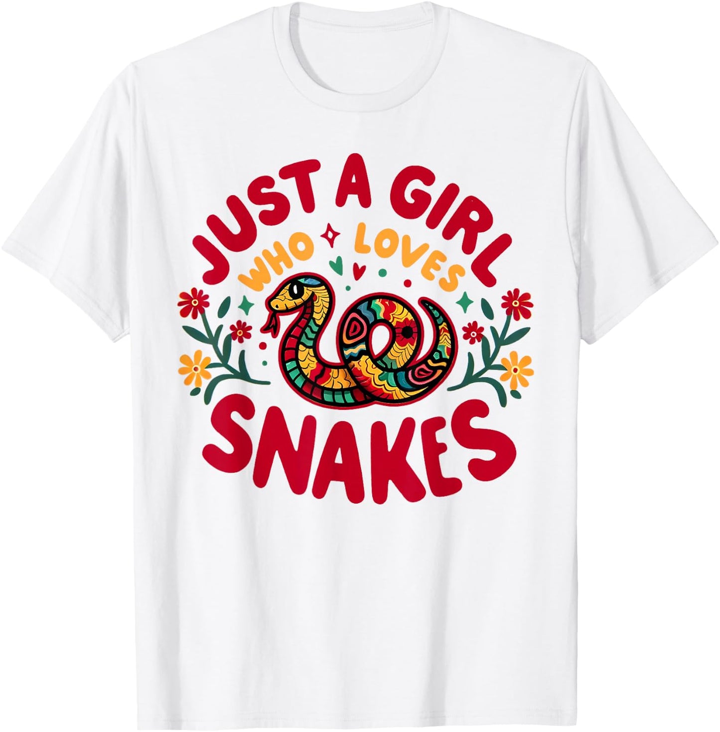 Snake Lover - Girl Loves Snakes - Woman Snake T-Shirt - T-Shirt | White