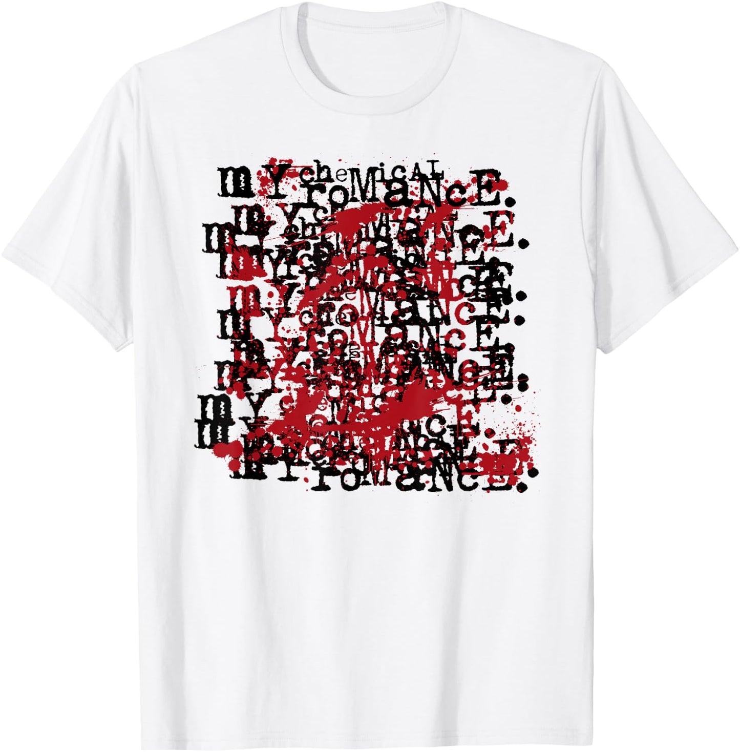 My Chemical Romance mit Revenge Logo On Repeat - Damen, Weiß, S, Kurzarm, Klassisch, -Erwachsene, Polyester 100% T-Shirt - T-Shirt | White