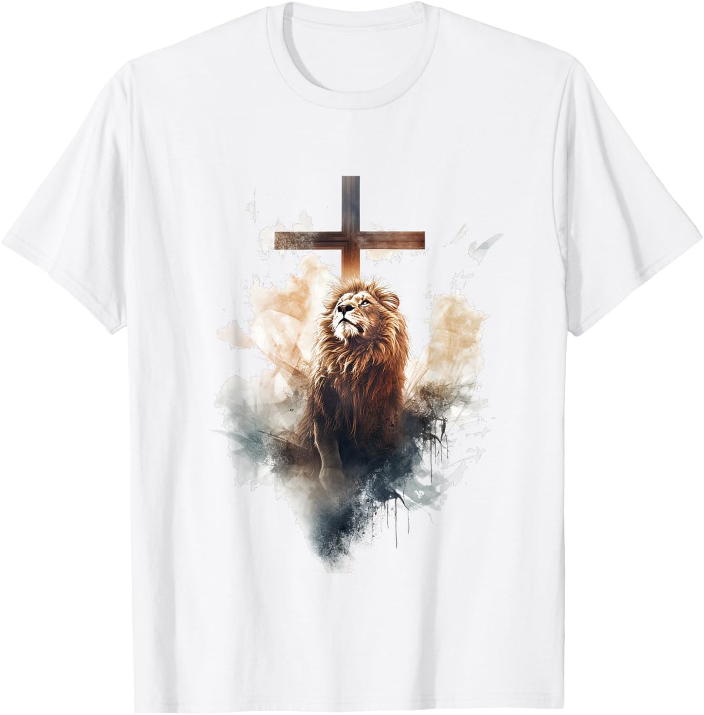Yeshua Lion of Judah Christian Faith Gift , White T-Shirt - T-Shirt | White