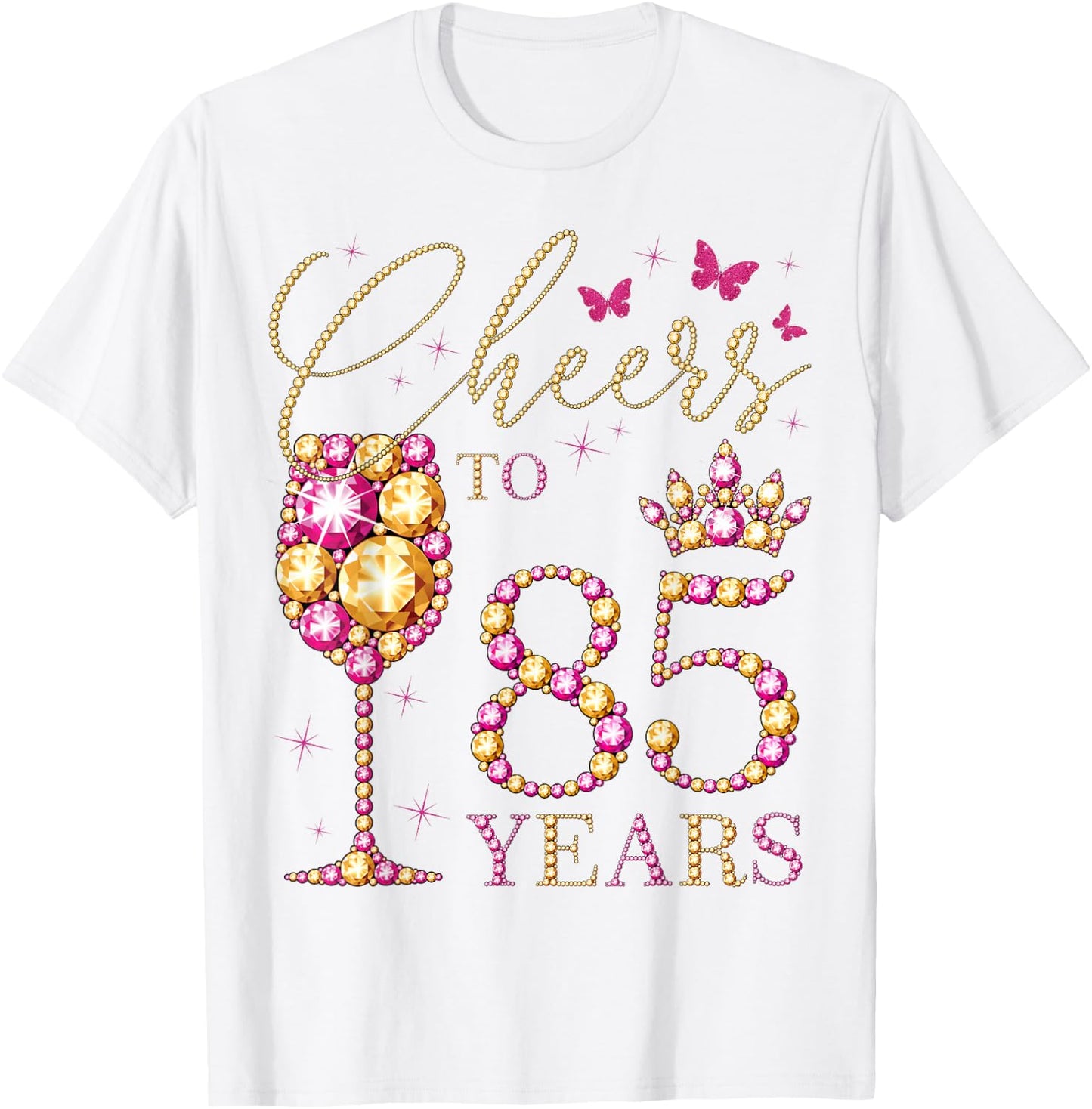 A High on 85 Years, 85 Year Old Women, Queen 85th Birthday T-Shirt - T-Shirt | White
