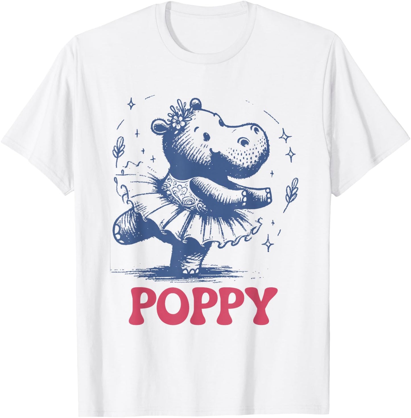 Poppy the Baby Pygmy Hippo. Richmond. I Love Poppy T-Shirt - T-Shirt | White