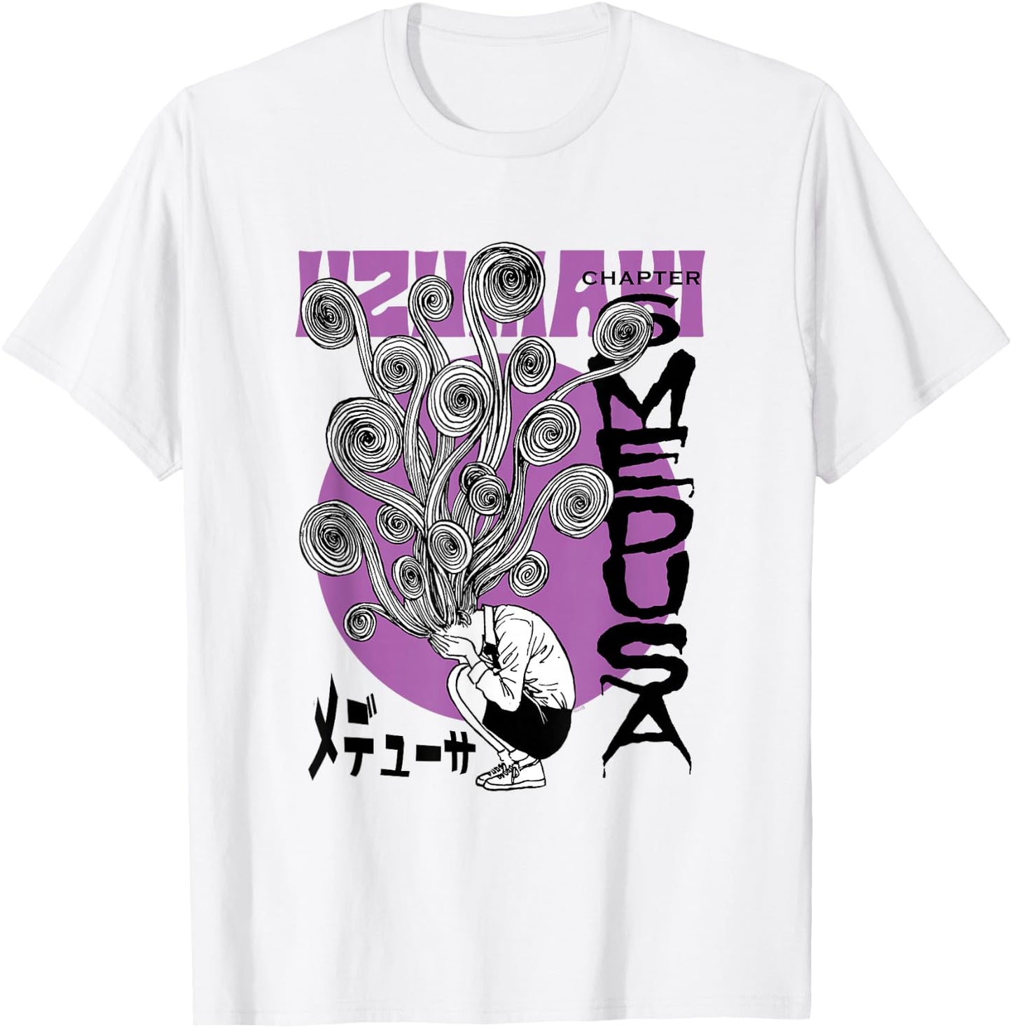Uzumaki Spiral Hair T-Shirt - T-Shirt | White