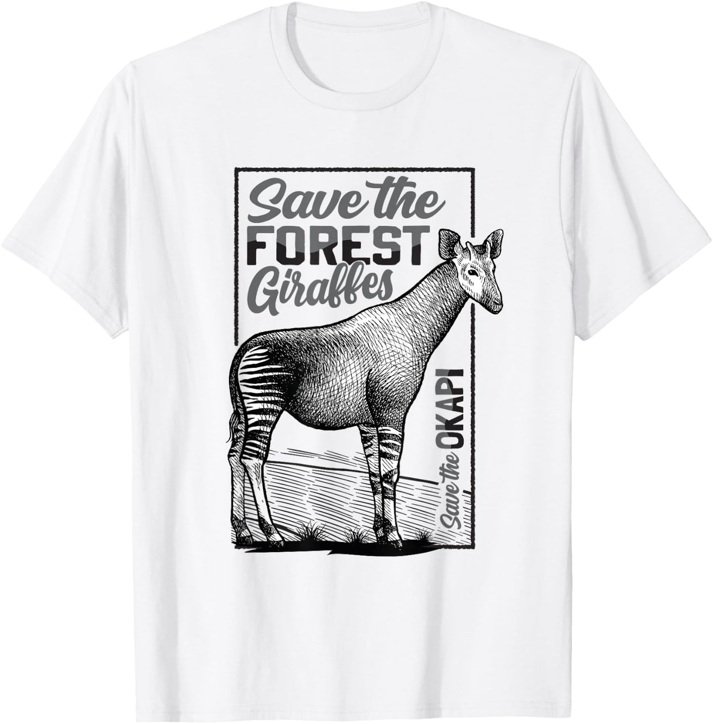 Okapi Zookeeper Save the Okapi - Okapi Lover T-Shirt - T-Shirt | White