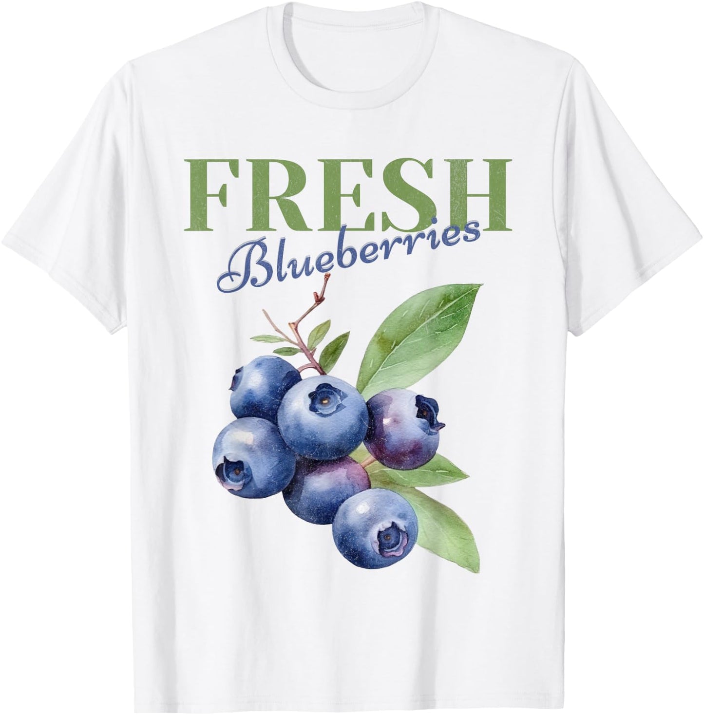 Fresh Blueberries Homestead Homegrown Farmhouse Farmer T-Shirt - T-Shirt | White