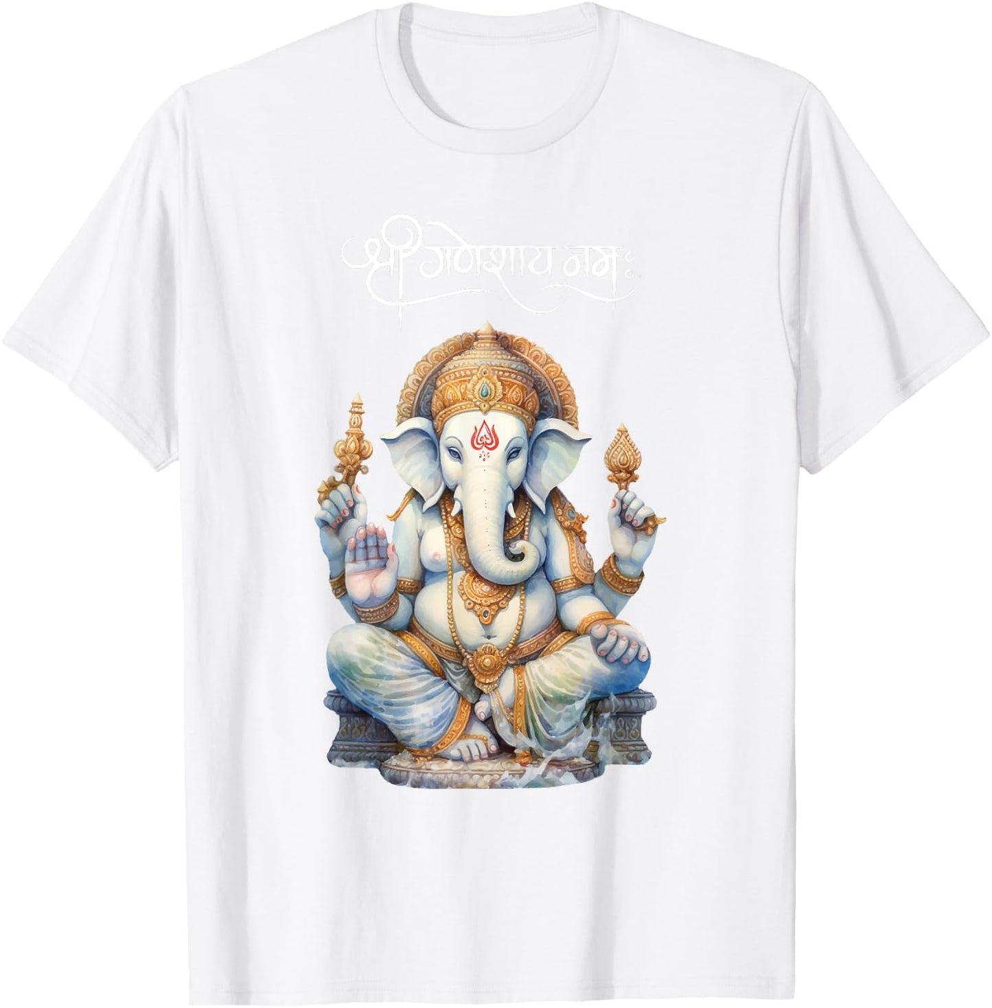 Ganesh Chaturthi-Feierlichkeiten Traditionelle Ganesh T-Shirt - T-Shirt | White
