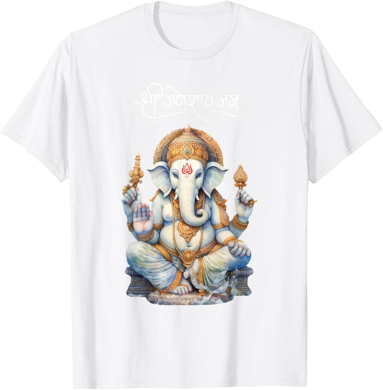 Ganesh Chaturthi-Feierlichkeiten Traditionelle Ganesh T-Shirt - T-Shirt | White