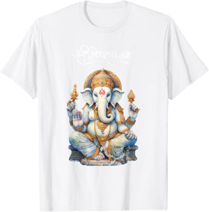 Ganesh Chaturthi-Feierlichkeiten Traditionelle Ganesh T-Shirt - T-Shirt | White
