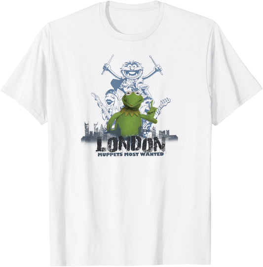 Disney The Muppets Most Wanted Vintage London Kermit Poster T-Shirt - T-Shirt | White