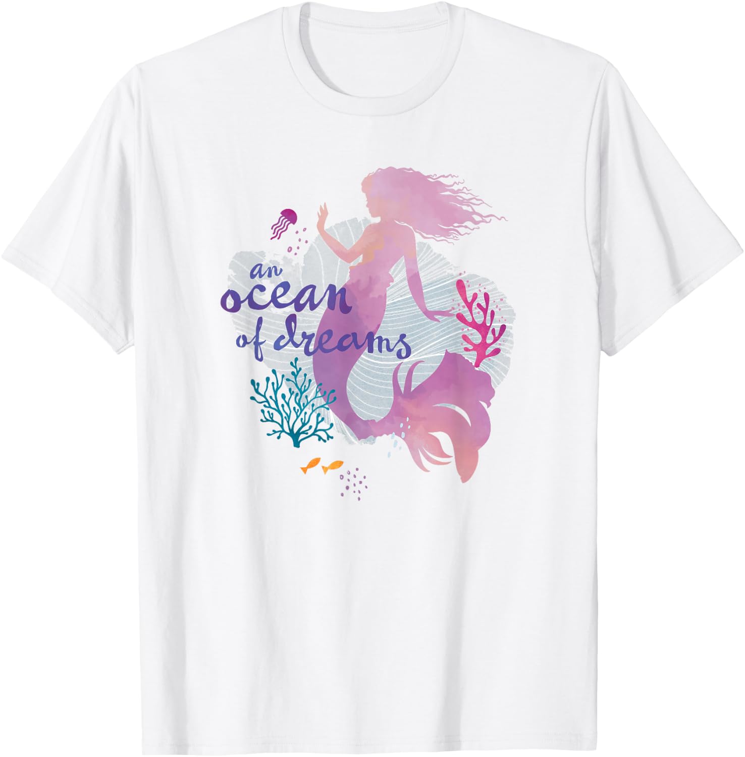 Disney The Little Mermaid An Ocean Of Dreams Silhouette T-Shirt - T-Shirt | White