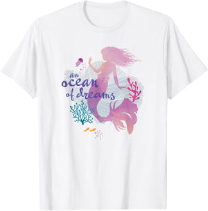 Disney The Little Mermaid An Ocean Of Dreams Silhouette T-Shirt - T-Shirt | White