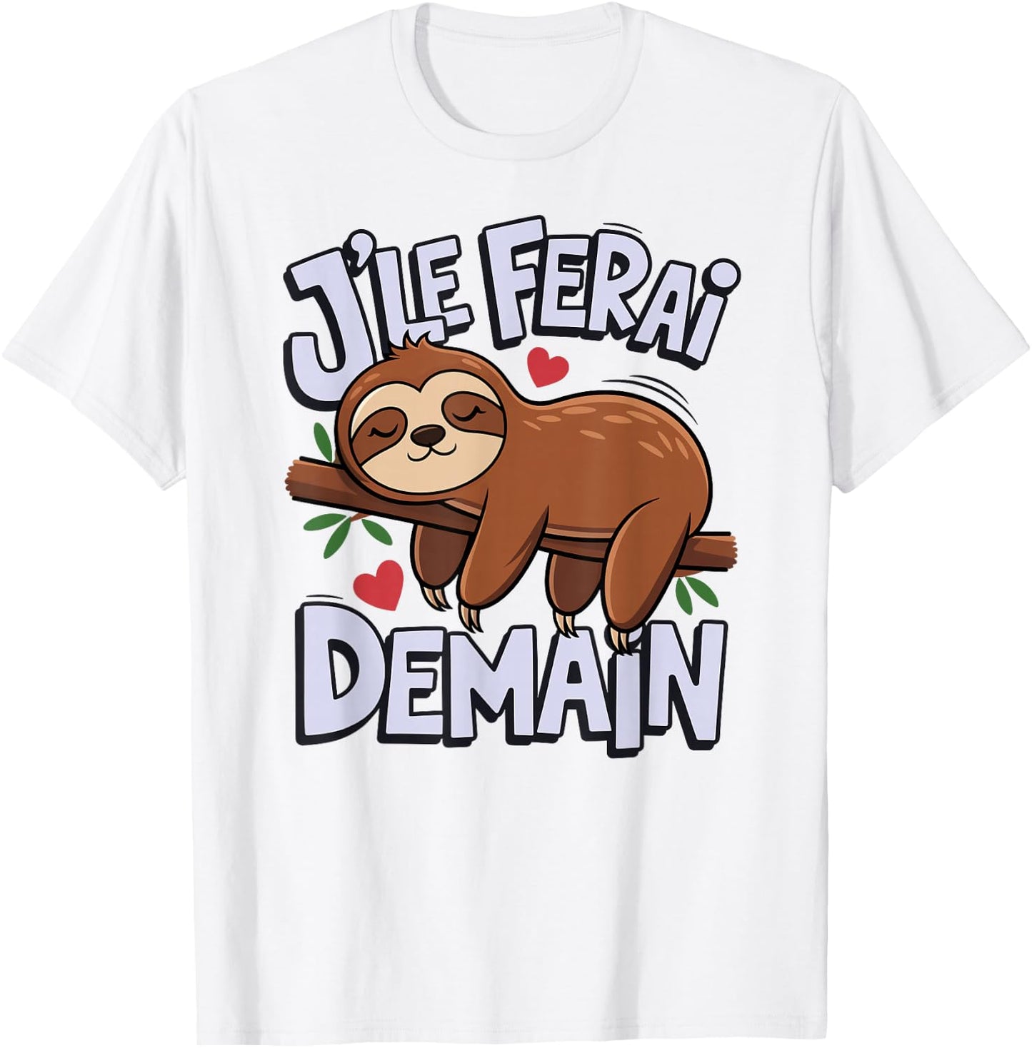 Lazy Child Boy Girl Teen I Will Do It Tomorrow , white, S T-Shirt - T-Shirt | White