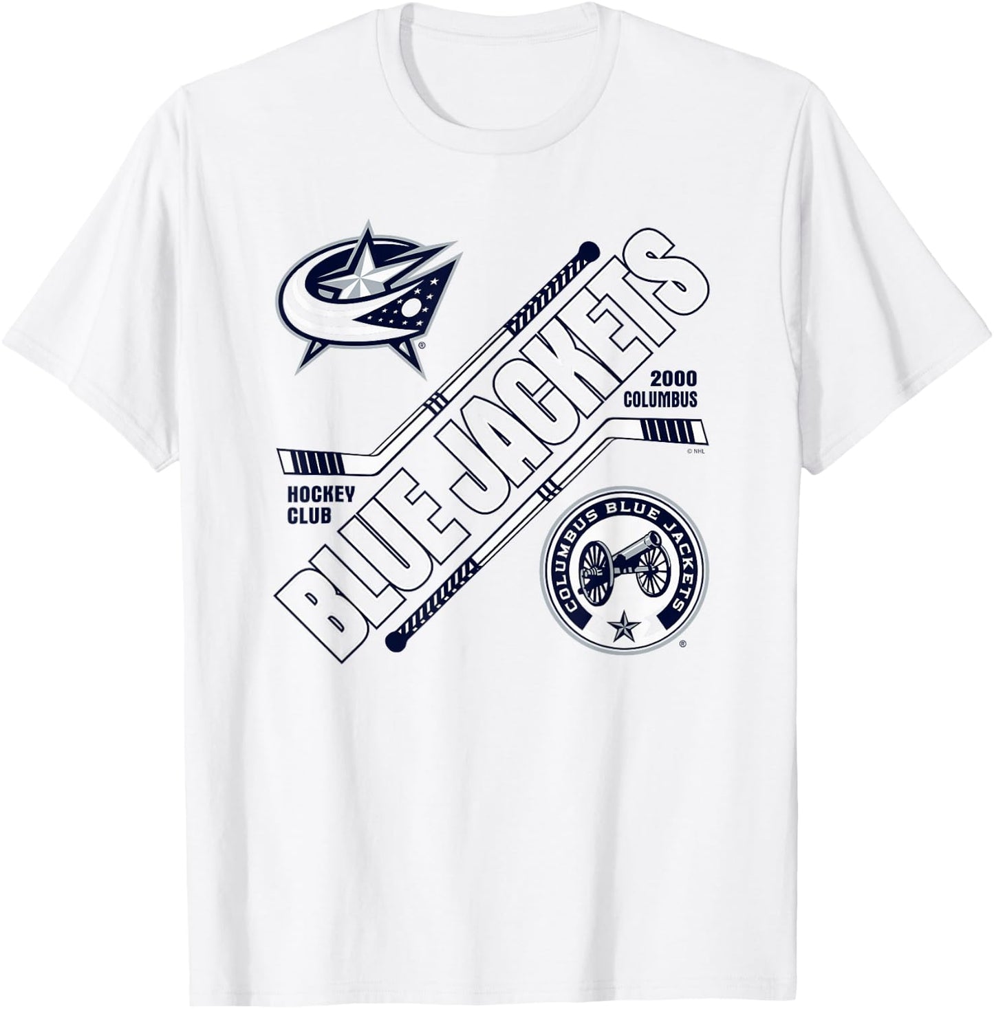 Columbus Blue Jackets Force Red Officially Licensed T-Shirt - T-Shirt | White