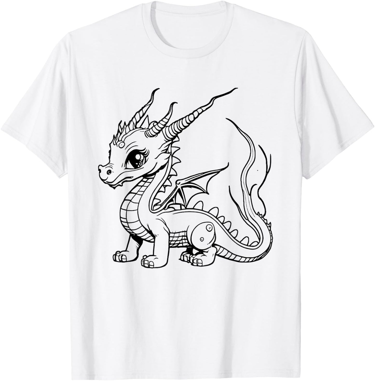 Color the dragon and paint it yourself T-Shirt - T-Shirt | White