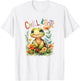 Baby Turtle with Flowers Cute Toad Girl Chill Toad , White T-Shirt - T-Shirt | White