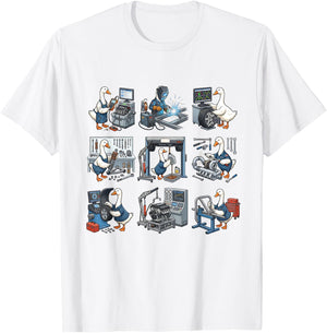 Silly Goose Mechanic Shirt Funny Car Repair Auto Technician T-Shirt - T-Shirt | White