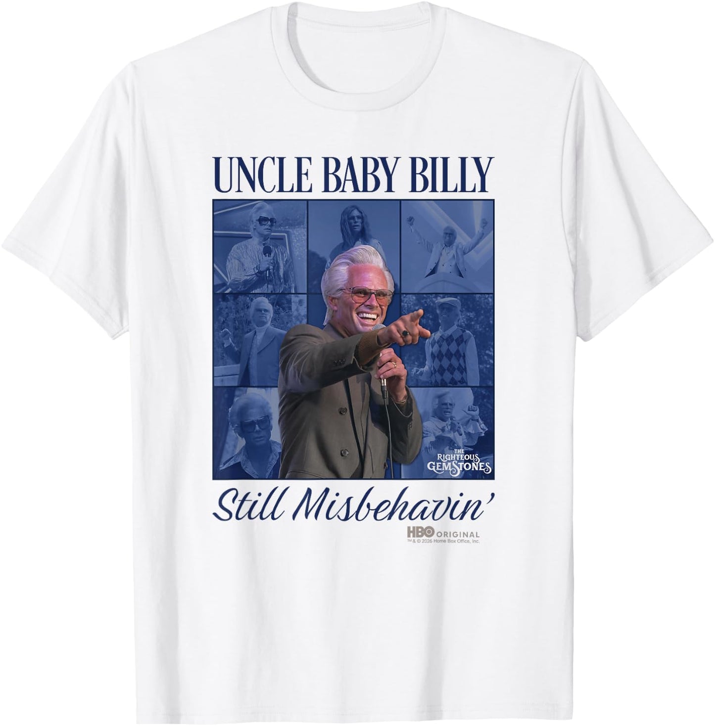 Righteous Gemstones Uncle Baby Billy Officially Licensed T-Shirt - T-Shirt | White