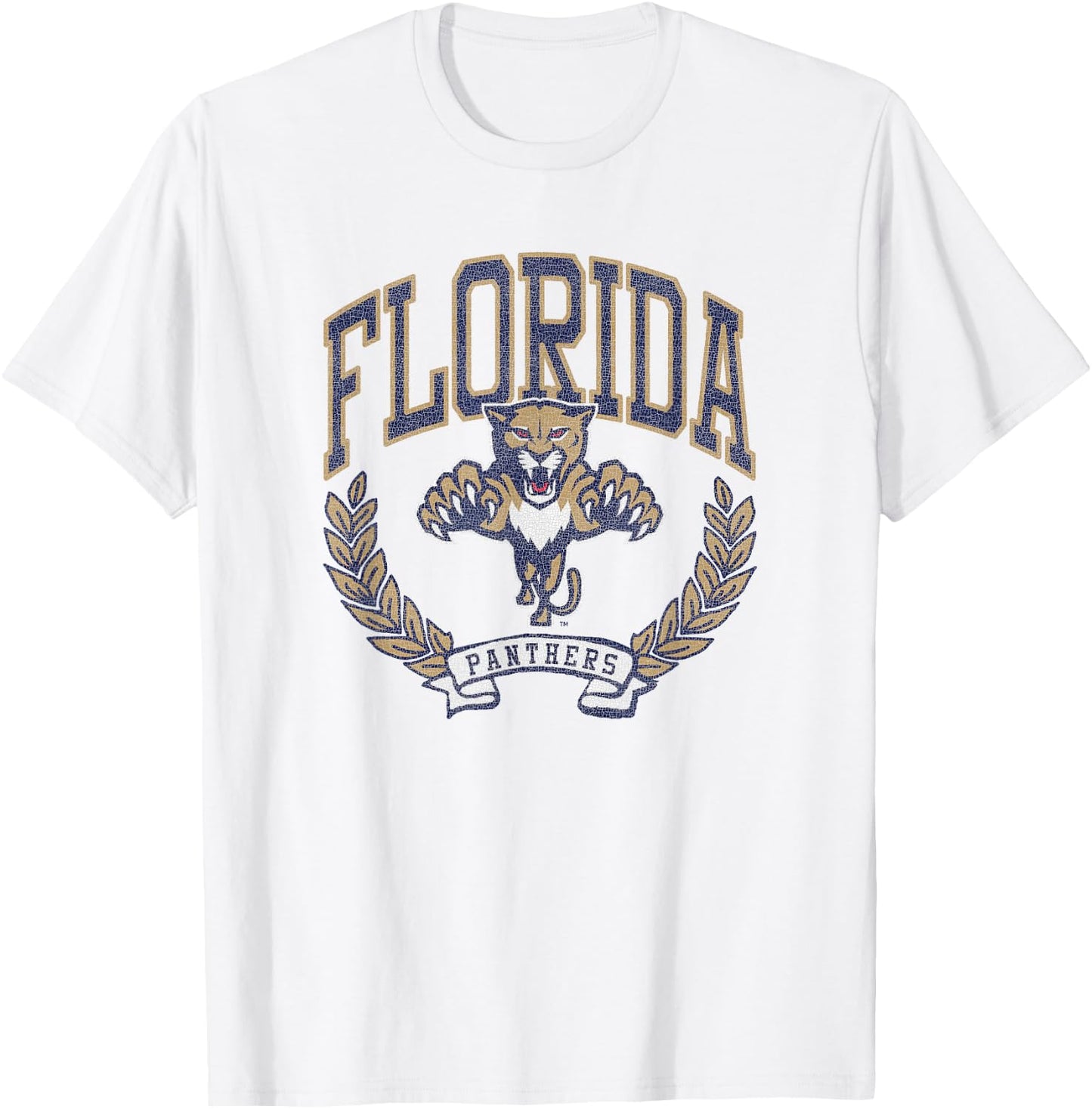 Florida Panthers Vintage Victory Gray Officially Licensed T-Shirt - T-Shirt | White