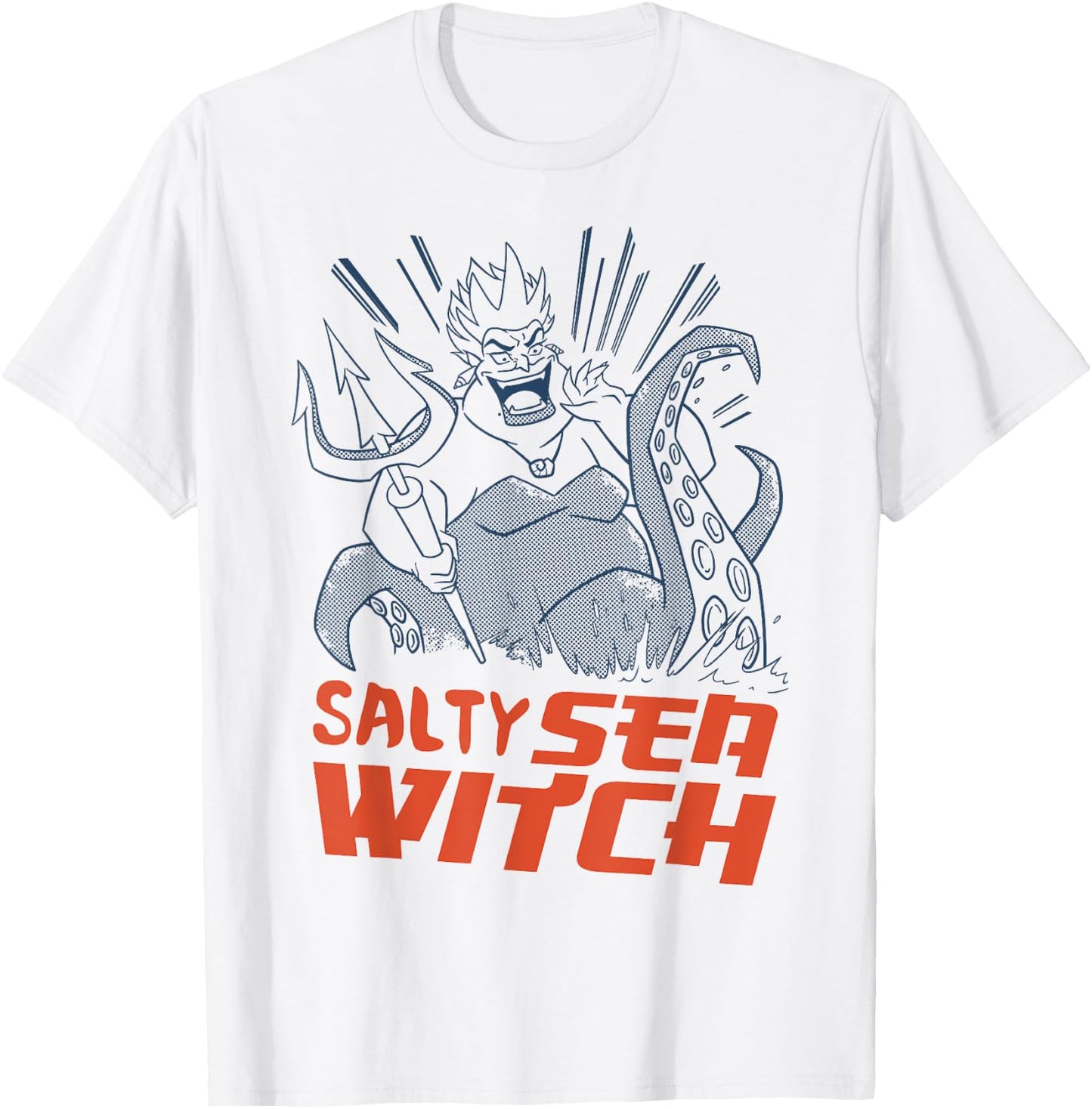 Disney The Little Mermaid Ursula Salty Witch Vintage Art T-Shirt - T-Shirt | White