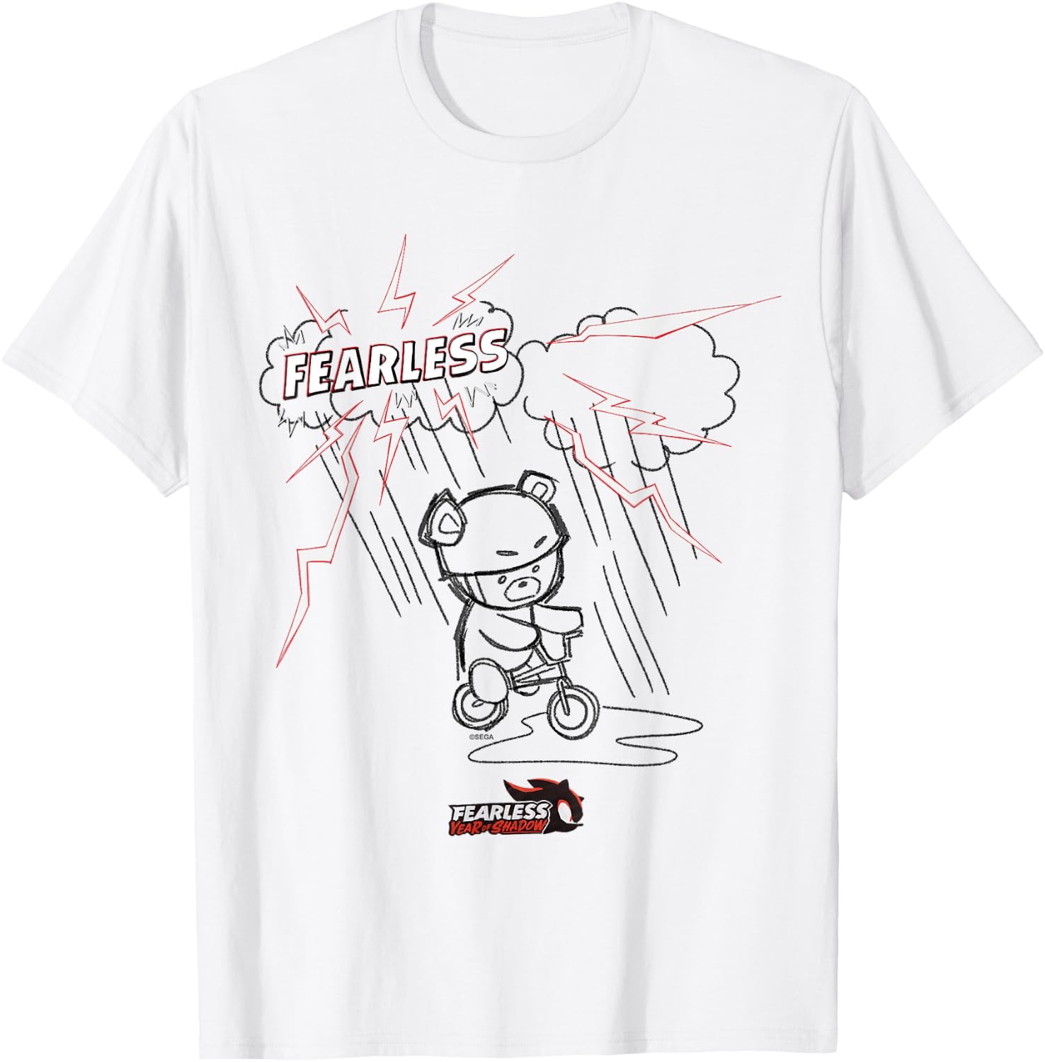 Sonic the Hedgehog, Fearless: Year of Shadow - Fearless bear T-Shirt - T-Shirt | White