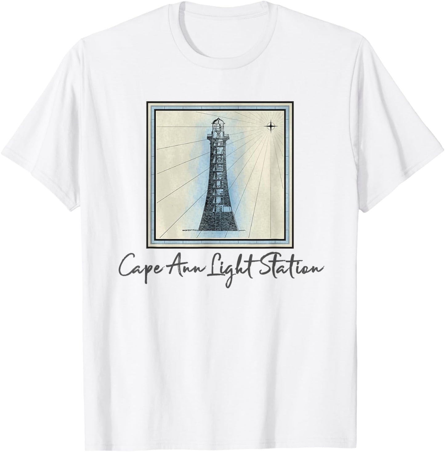 Cape Ann Light Station Lighthouse Rockport Massachhusetts T-Shirt - T-Shirt | White