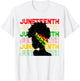 Juneteenth Afro Hair Pride African American Men Women Kid T-Shirt - T-Shirt | White
