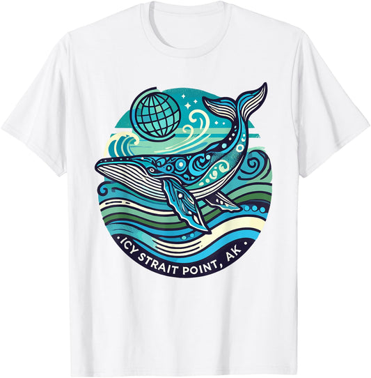 Icy Strait Point, AK Shirt Alaska Adventure Moose T-Shirt - T-Shirt | White