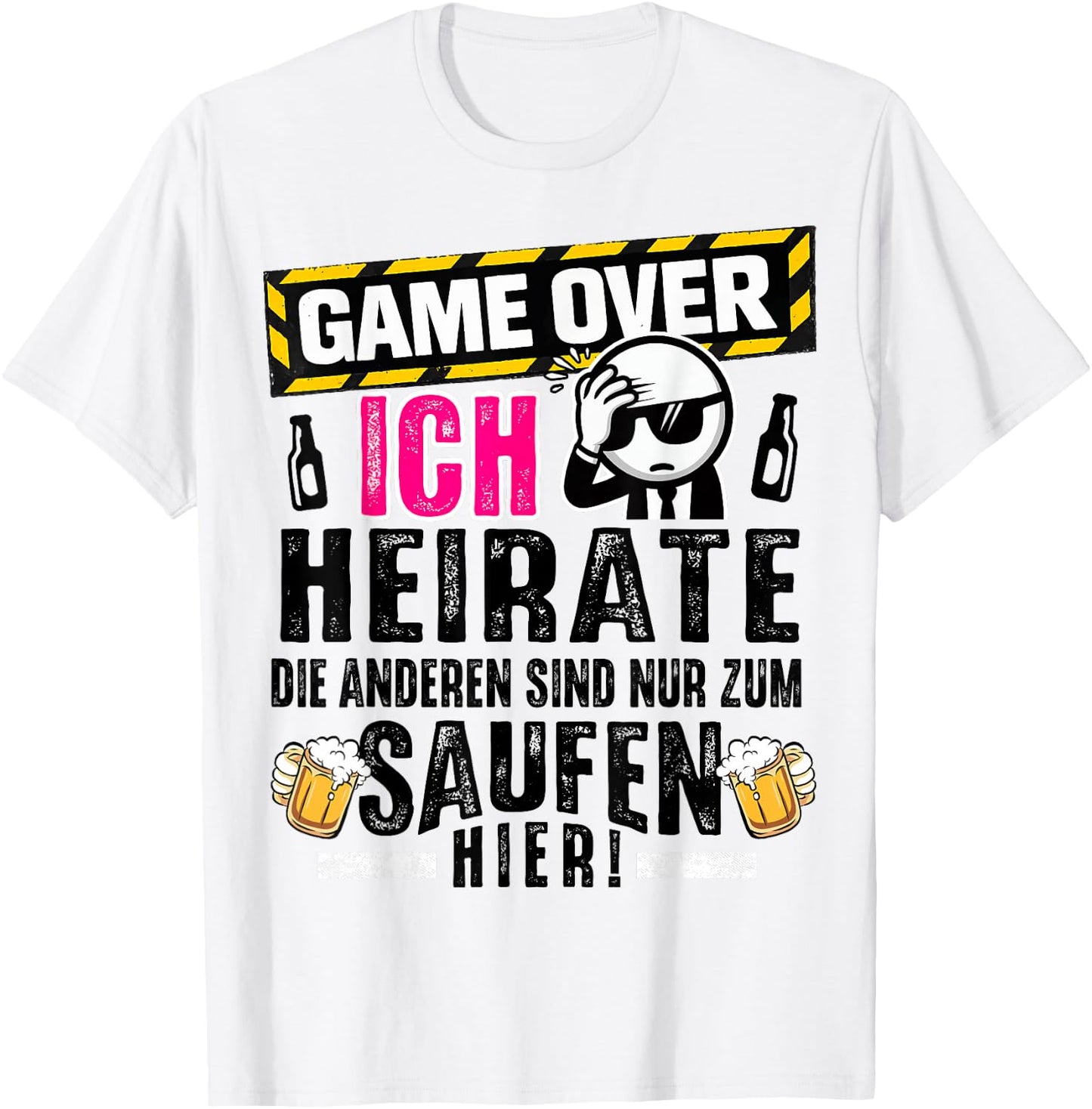 Bräutigam Kostüm JGA Männer Junggesellenabschied T-Shirt - T-Shirt | White