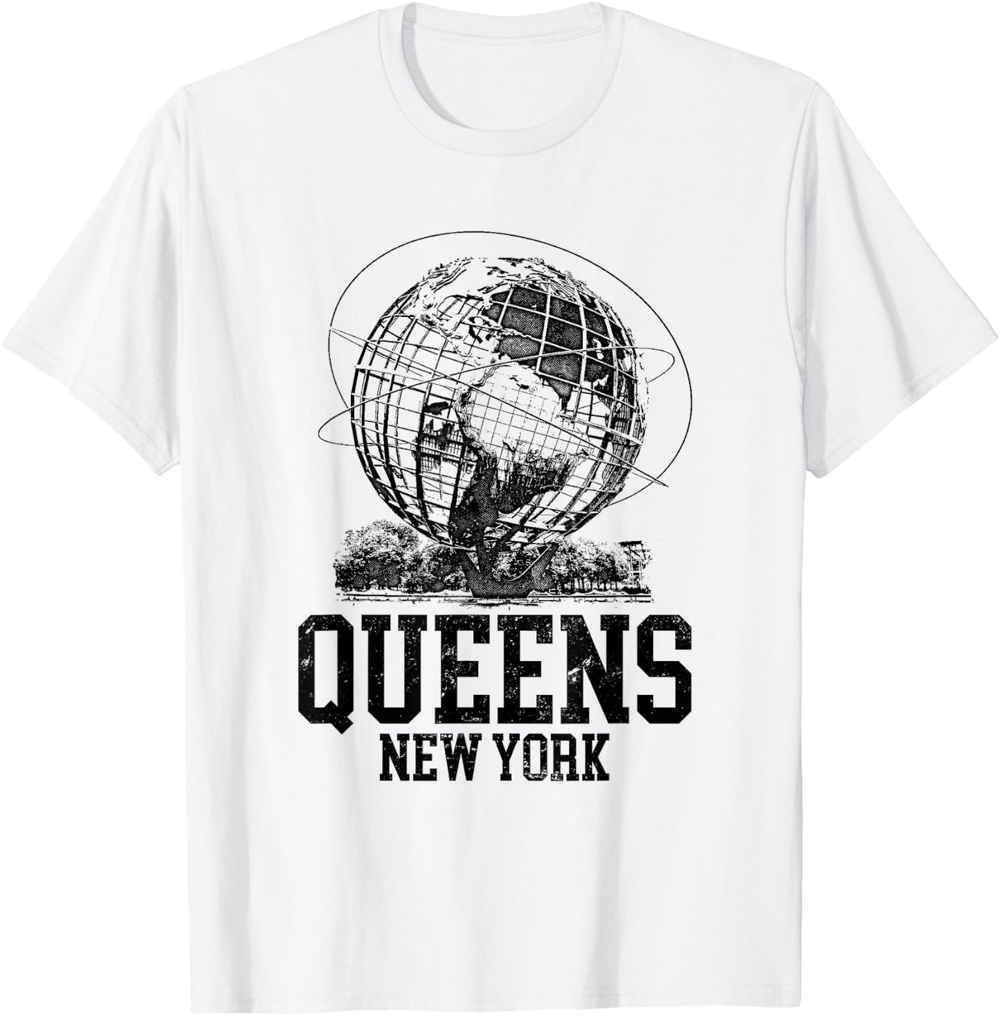 Queens New York - Flushing Meadows - World's Fair Unisiphere T-Shirt - T-Shirt | White
