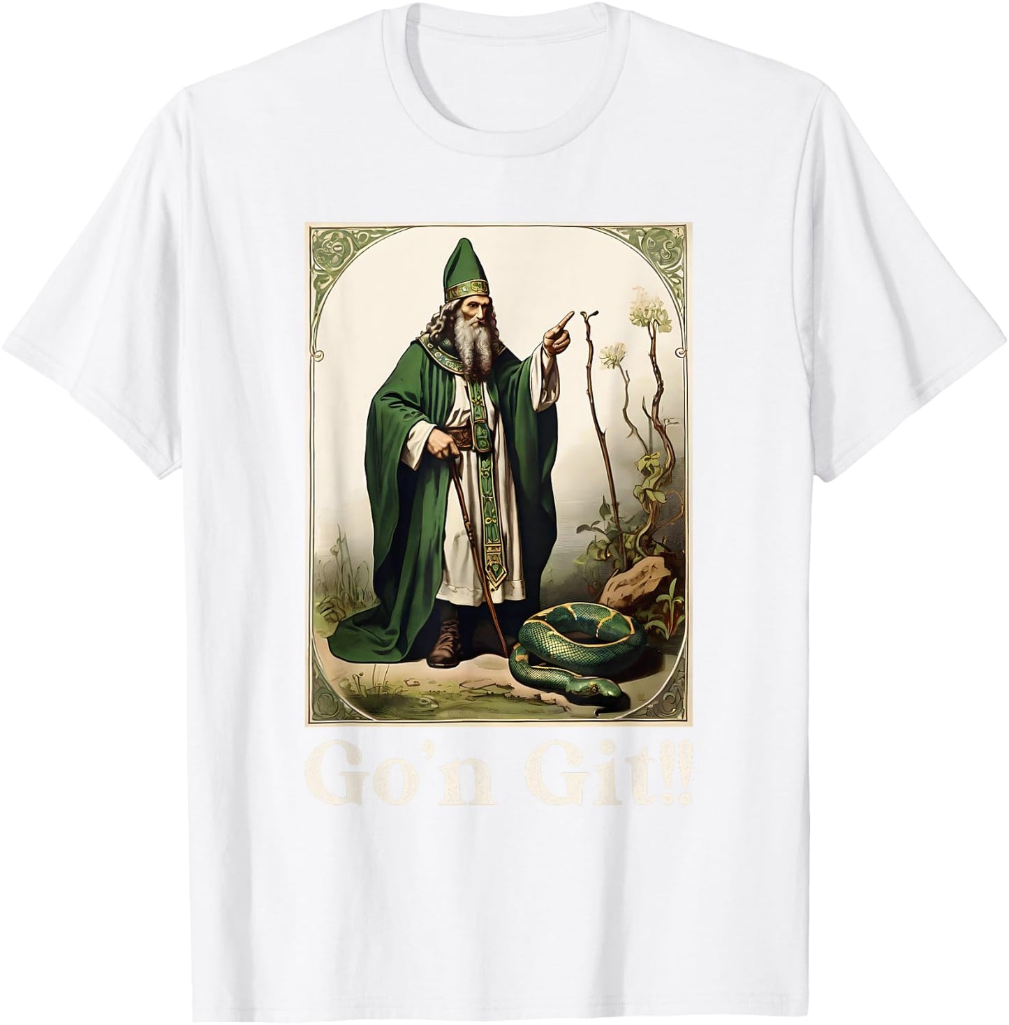 Go’n Git Saint Patrick Day Snake Funny T-Shirt - T-Shirt | White