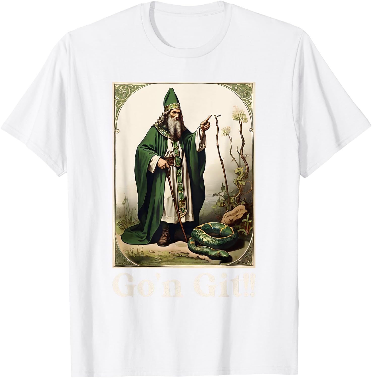Go’n Git Saint Patrick Day Snake Funny T-Shirt - T-Shirt | White