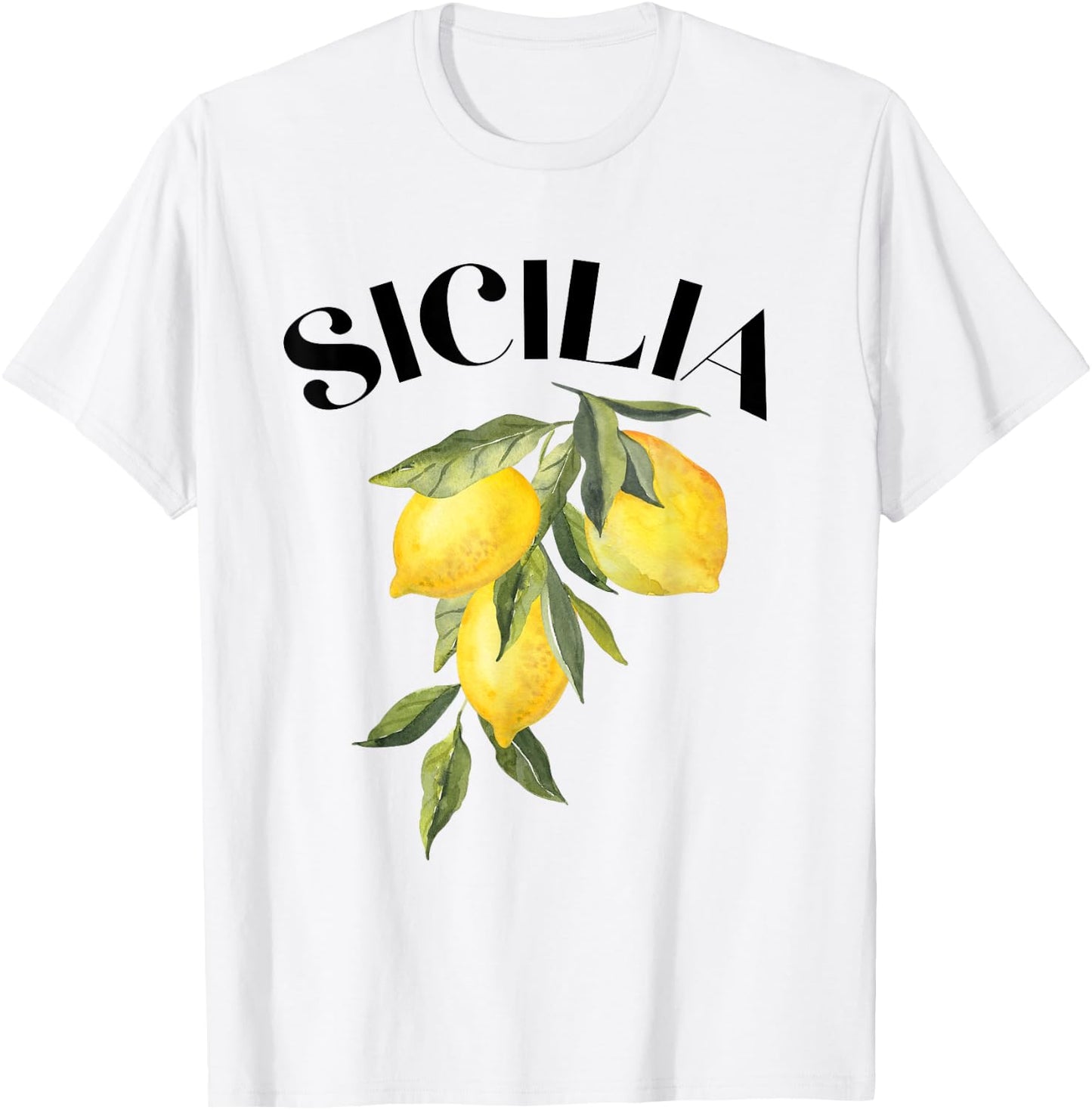 Sicily Lemon Art Italian Fruit Lover Italy Sicilia Vintage T-Shirt - T-Shirt | White