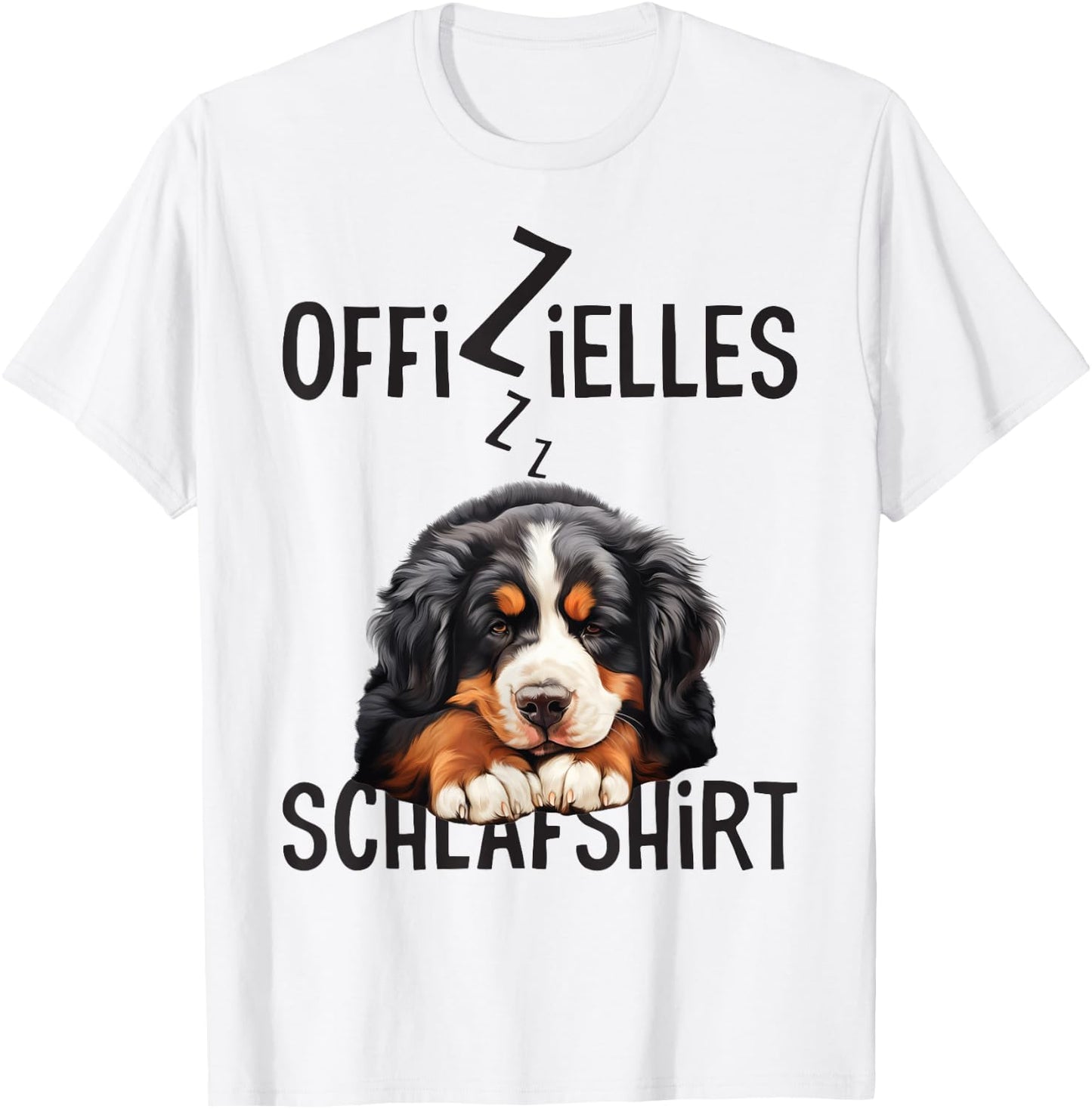 Berner Sennenhund Offizielles Schlafshirt Mit Hund Lustig T-Shirt - T-Shirt | White