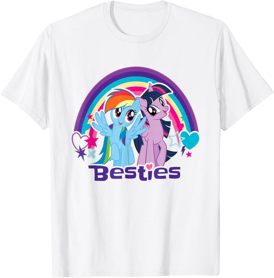 Twilight Sparkle Rainbow Dash Besties T-Shirt - T-Shirt | White