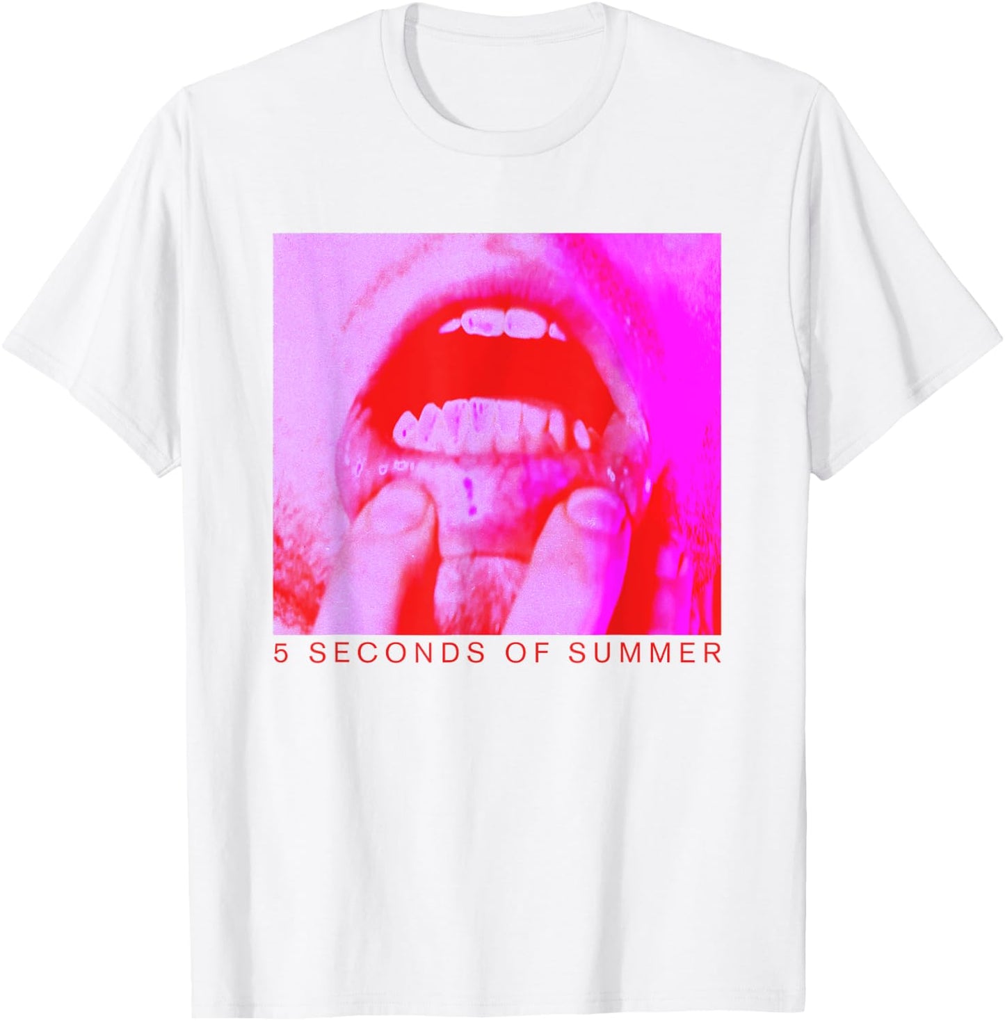 5 Seconds of Summer - Lip Tattoo T-Shirt - T-Shirt | White