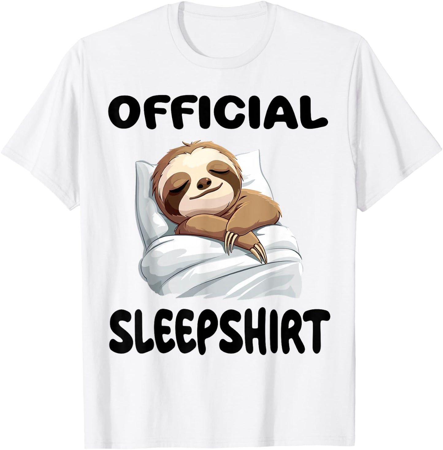 Sloth Animal Official Sleepshirt Pajamas Nightgown T-Shirt - T-Shirt | White