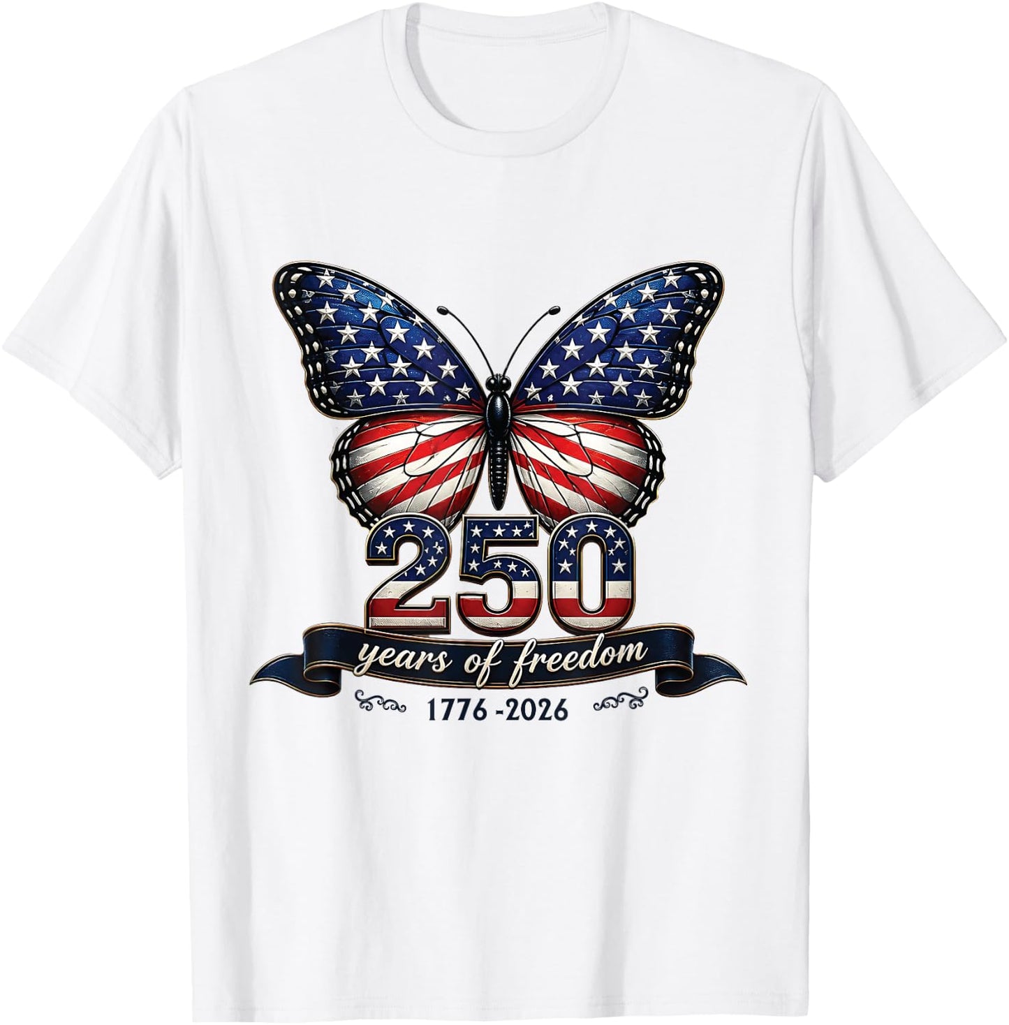 America US Flag 250 1776 2026 250th Anniversary 4th of July T-Shirt - T-Shirt | White