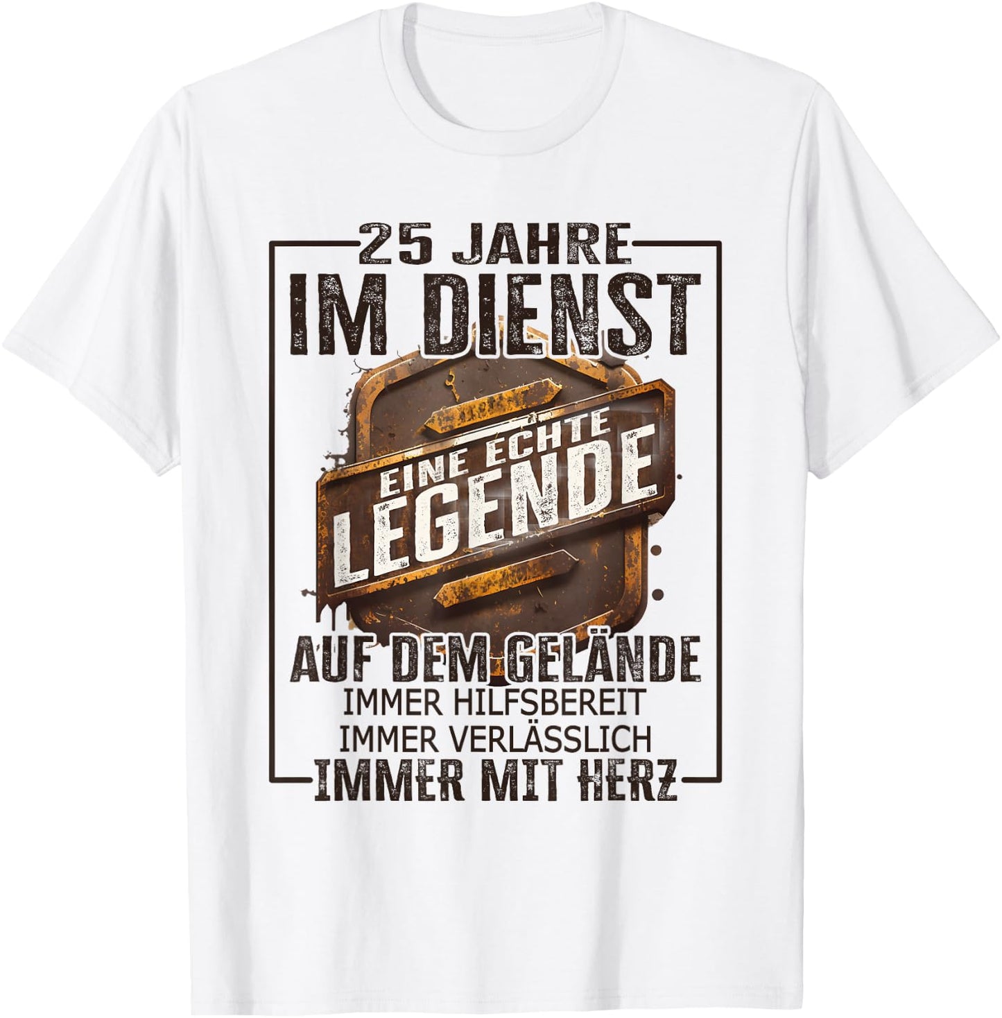 25 Jähriges Dienstjubiläum - Echte Legende 25 Jahre Jubiläum T-Shirt - T-Shirt | White