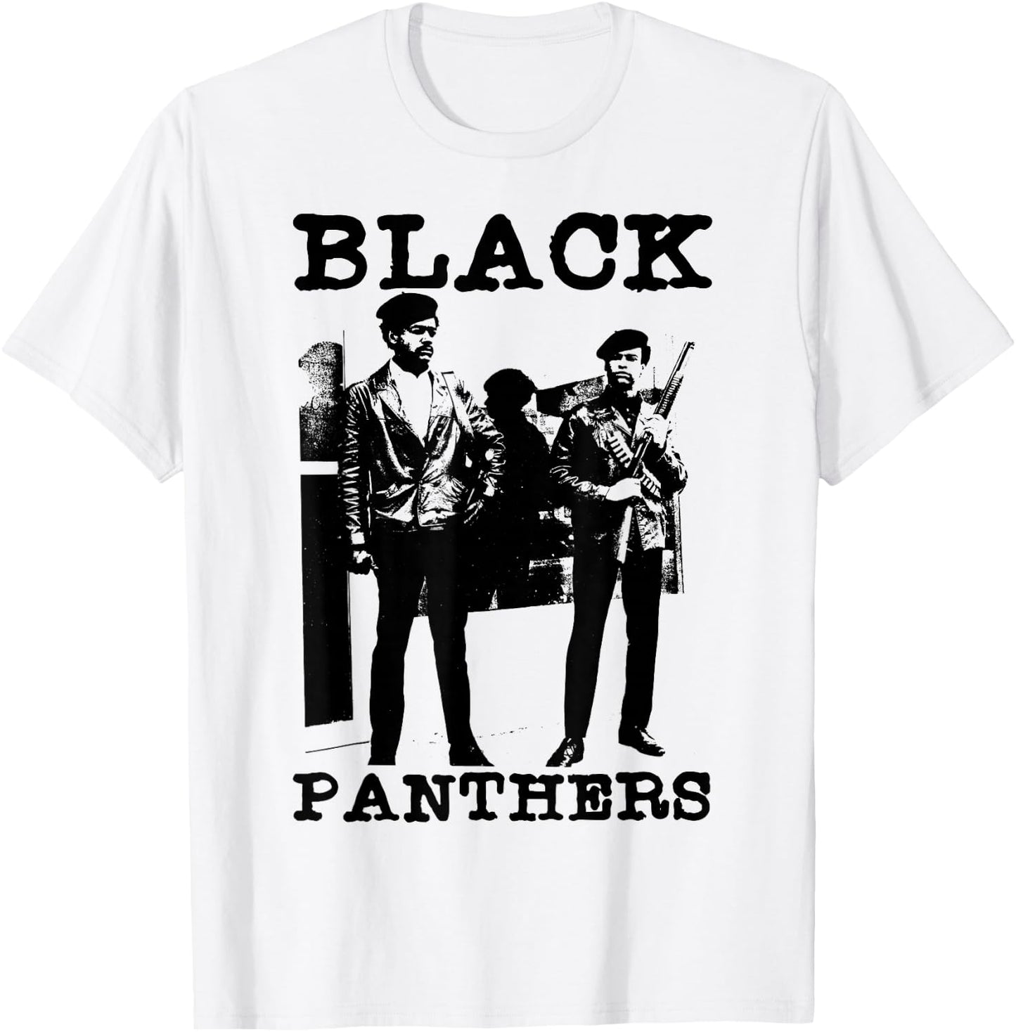 BPP Vintage Black History Self Defense Black Panthers Party T-Shirt - T-Shirt | White
