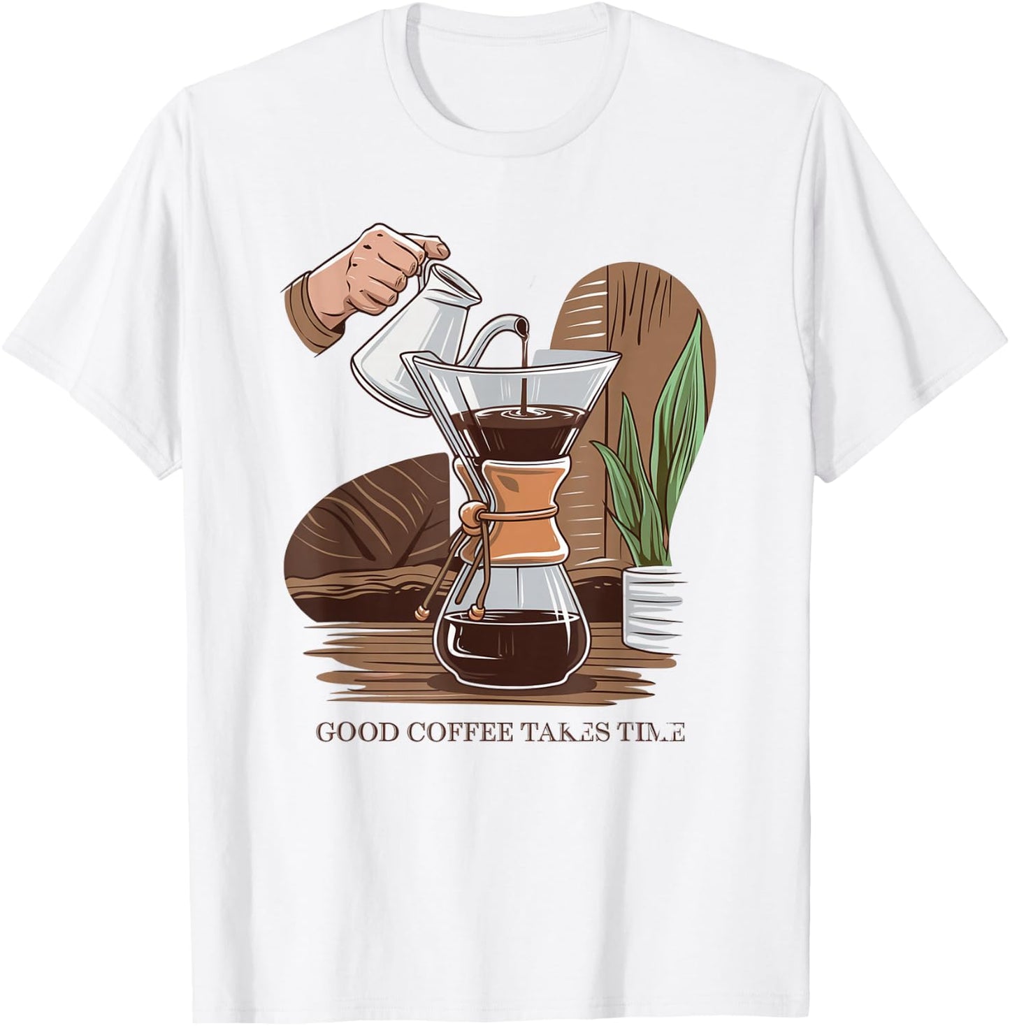 Coffee Lovers Slow Brewing and Pour Over Enthusiasts T-Shirt - T-Shirt | White