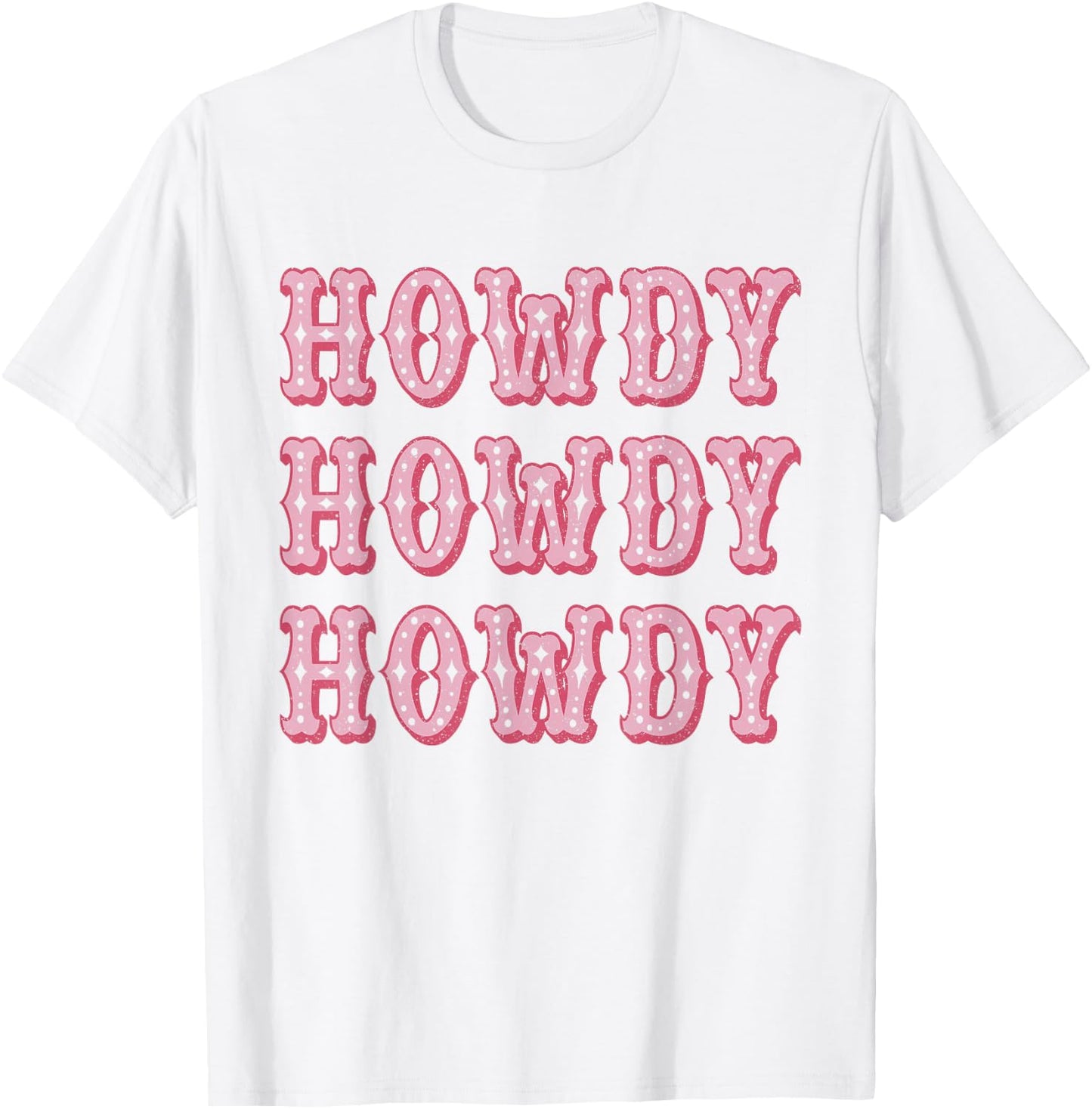 Vintage White Howdy Rodeo Western Country Southern Cowgirl T-Shirt - T-Shirt | White