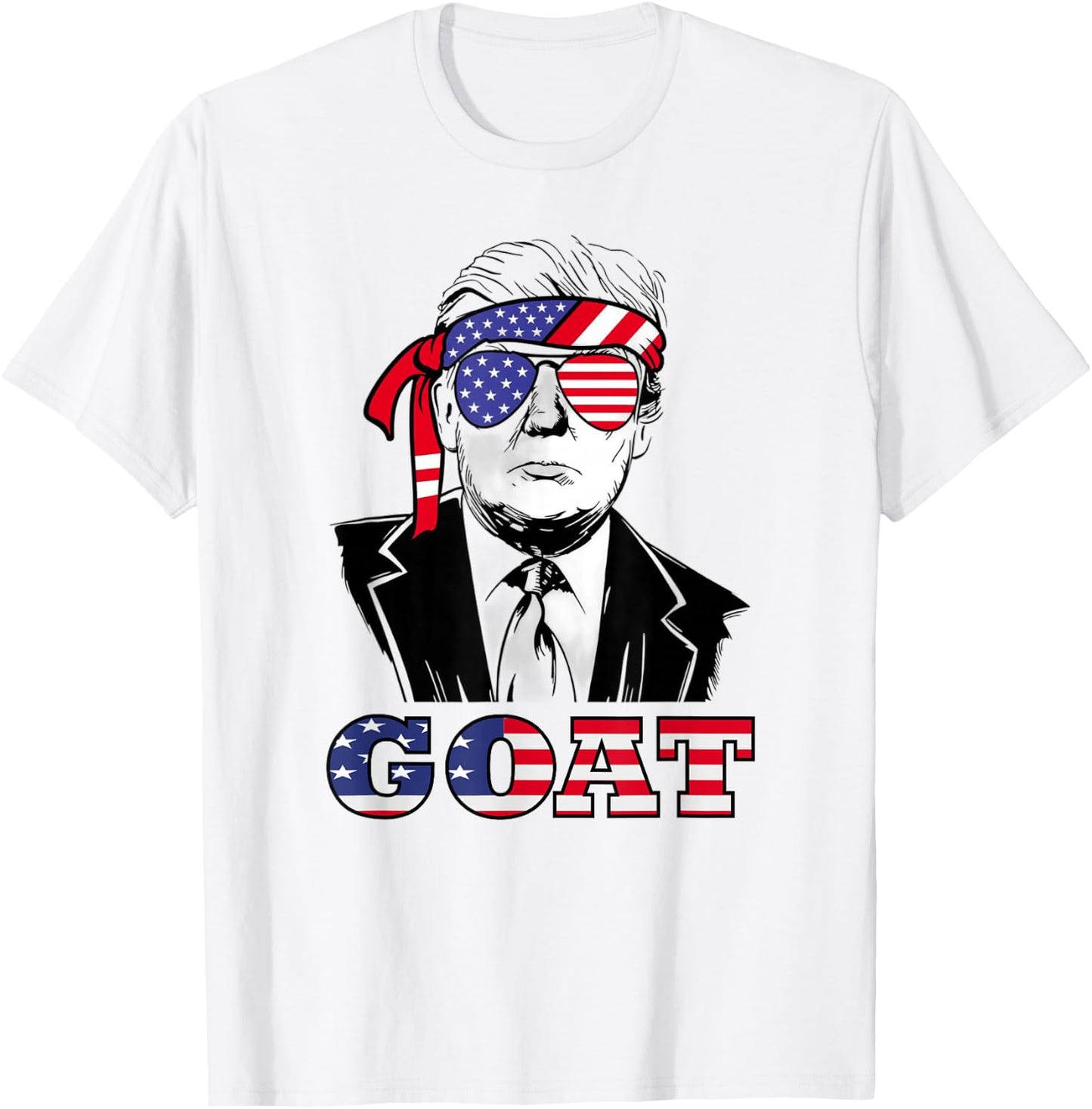 GOAT Trump 2024 Presidential Trump Election T-Shirt - T-Shirt | White